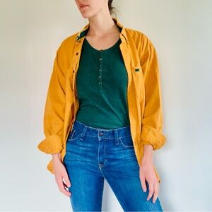 Vintage Greatland Apparel Gold 100% Cotton Chore Shirt XL Long Sleeve Grunge